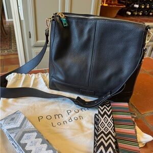 Sleek Black Crossbody Bag with Minimalist Design